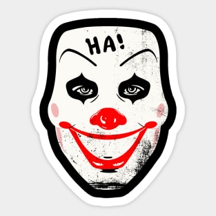 Ha Ha Ha Clown Mask Sticker